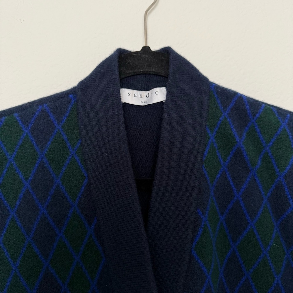 Sandro Rose Embroidered Wool Cardigan - Picture 2 of 7